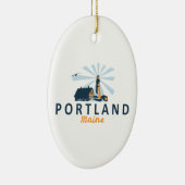 Portland Maine Keramik Ornament (Rechts)