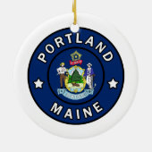 Portland Maine Keramik Ornament (Hinten)