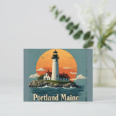 Portland, Maine | Leuchtturm Postkarte (Stehend Vorderseite)