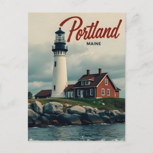 Portland, Maine Leuchtturm Postkarte