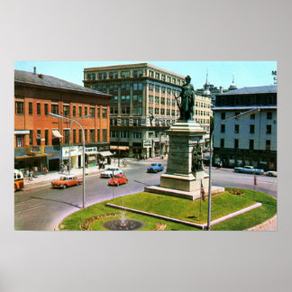 Portland, Maine Monument Square Circa 1960 Poster