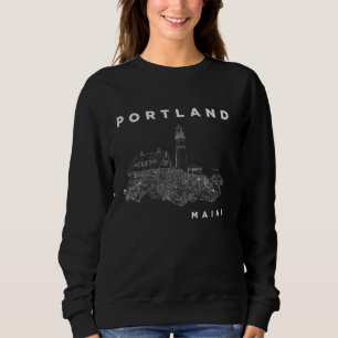 Portland Maine Portland Head Lighthouse Artwork So Sweatshirt