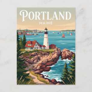 Portland, Maine Postkarte