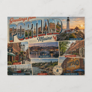 Portland Maine Postkarten Reise Andenken