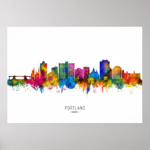 Portland Maine Skyline Poster