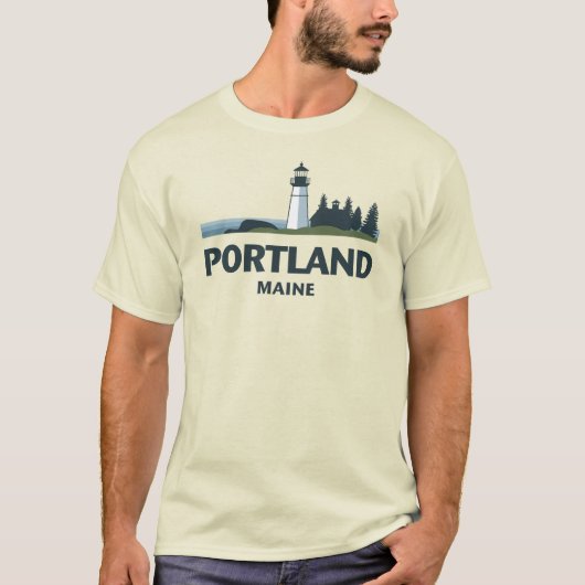 Portland Maine Vereinigte Staaten T-Shirt (Vorderseite)