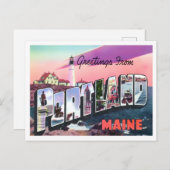 Portland, Maine Vintage Großbuchstaben Postkarte (Vorne/Hinten)