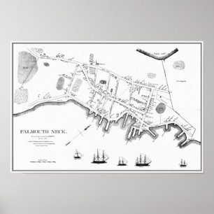 Portland, Maine vor der Mowat Burning, 1775 Poster