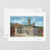 Portland, MaineAußenansicht Rathaus 2 Postkarte (Vorne/Hinten)
