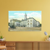 Portland, MaineAußenansicht Rathaus Leinwanddruck (Insitu (Wohnzimmer))