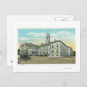 Portland, MaineAußenansicht Rathaus Postkarte (Vorne/Hinten)