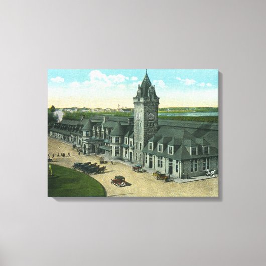 Portland, MaineExterior Sicht auf die Gewerkschaft Leinwanddruck (Vorderseite)