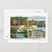 Portland, MaineGreetings From with Landschaftlich Postkarte (Vorne/Hinten)