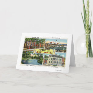 Portland, MaineGreetings von mit landschaftlichem Karte