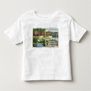 Portland, MaineGreetings von mit landschaftlichem Kleinkind T-shirt