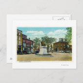Portland, MaineLongfellow Monument and Square Postkarte (Vorne/Hinten)