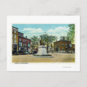 Portland, MaineLongfellow Monument and Square Postkarte (Vorderseite)