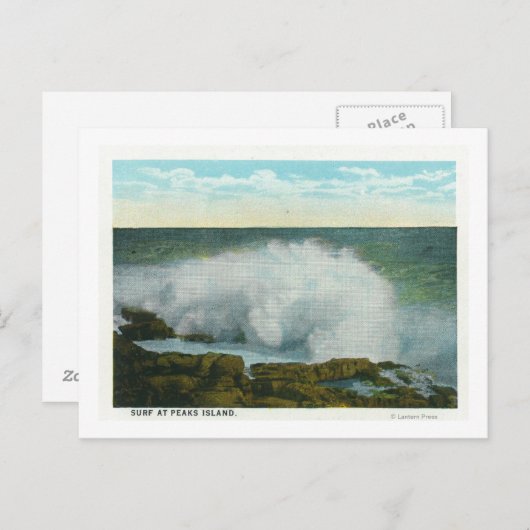 Portland, MainePeaks Island Sicht auf das Meer Postkarte (Vorne/Hinten)