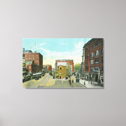 Portland, MaineScenic View of Congress Square Leinwanddruck (Vorderseite)