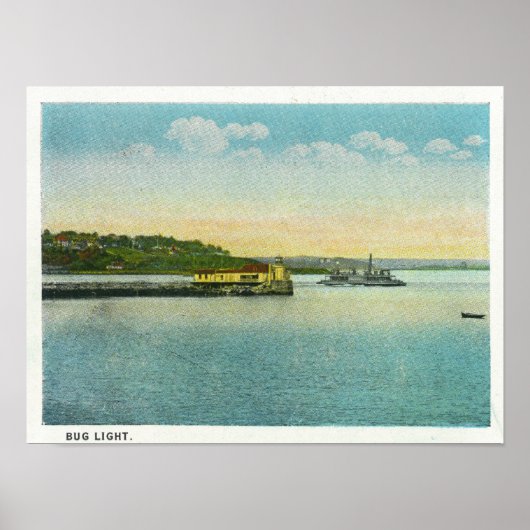 Portland, MaineView des Leuchtturms Bug Poster (Vorne)