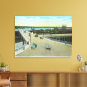 Portland, MaineView des Monuments Longfellow Leinwanddruck (Insitu (Wohnzimmer))