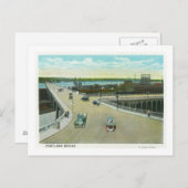 Portland, MaineView des Monuments Longfellow Postkarte (Vorne/Hinten)