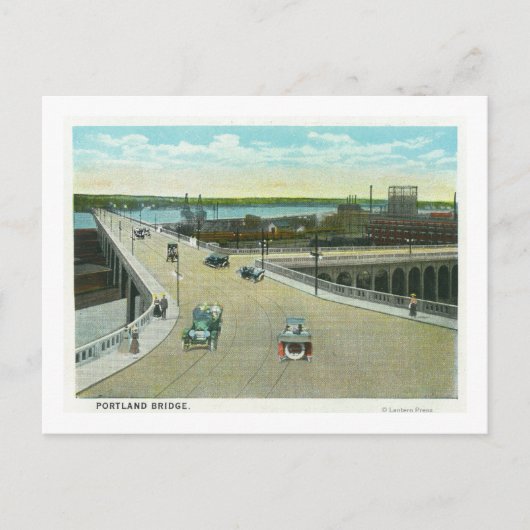 Portland, MaineView des Monuments Longfellow Postkarte (Vorderseite)