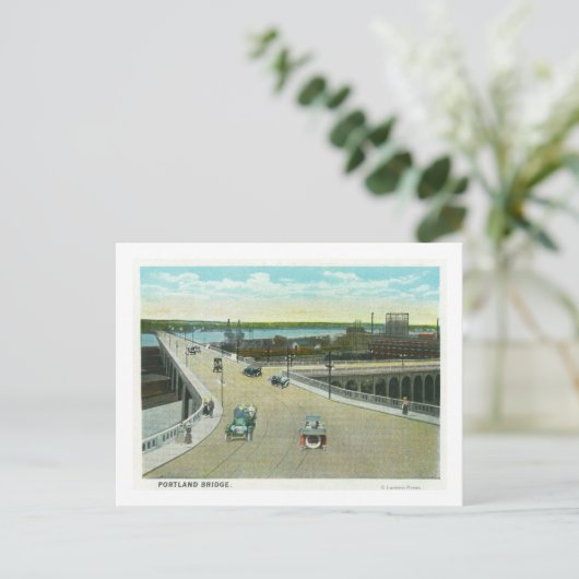 Portland, MaineView des Monuments Longfellow Postkarte (Stehend Vorderseite)