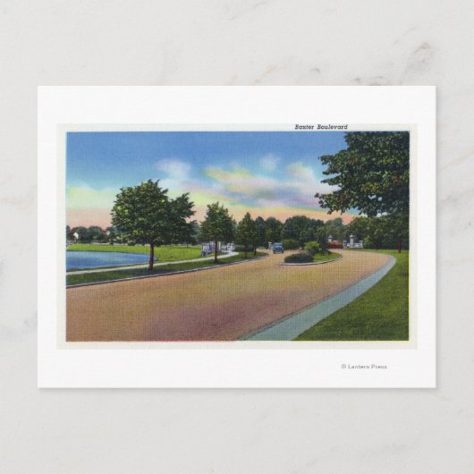 Portland, MaineView vom Baxter Boulevard Postkarte (Vorderseite)