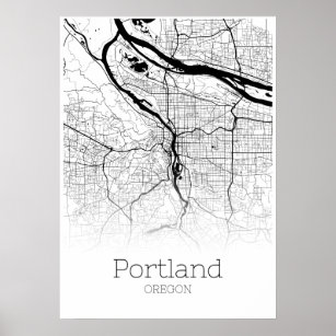 Portland Map - Oregon - City Map Poster