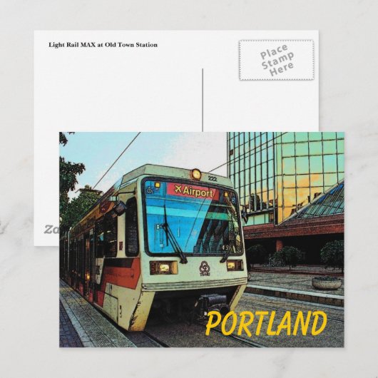 Portland (MAX) Postkarte (Vorne/Hinten)