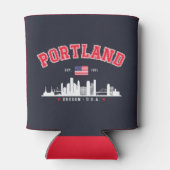 Portland Modern Skyline city Dosenkühler (Rückseite)