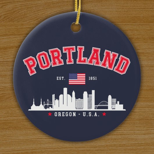 Portland Modern Skyline city Keramik Ornament
