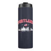Portland Modern Skyline city Thermosbecher (Vorderseite)