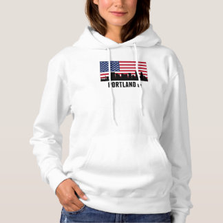 Portland ODER Amerikanische Flagge Hoodie