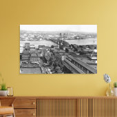 Portland, ODER Aussicht auf Stadt und Hawthorne Br Leinwanddruck (Insitu (Wohnzimmer))