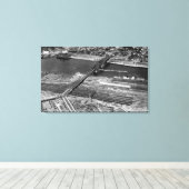 Portland, oder Broadway Bridge und Depot Leinwanddruck (Insitu (Holzboden))