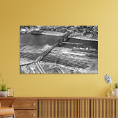Portland, oder Broadway Bridge und Depot Leinwanddruck (Insitu (Wohnzimmer))