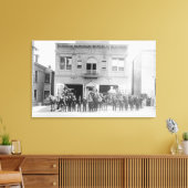 Portland, oder Feuerwehrpferd Gezeichnet und Männe Leinwanddruck (Insitu (Wohnzimmer))