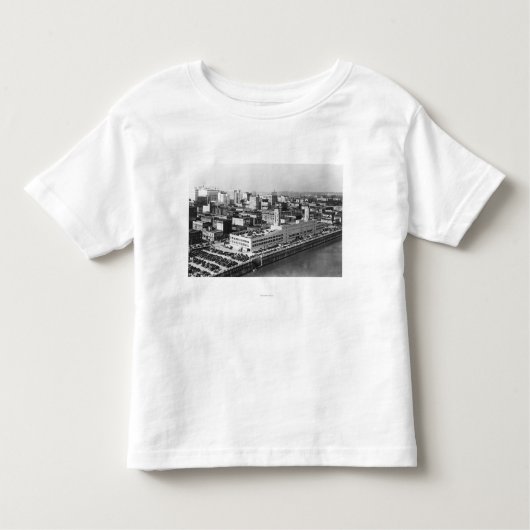 Portland ODER Luftaufnahme von Hawthorne Brücke Kleinkind T-shirt (Vorderseite)