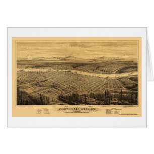 Portland ODER panoramische Karte - 1879
