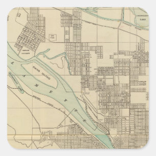 Portland oder quadratischer aufkleber