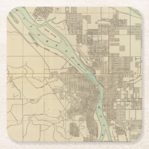 Portland oder rechteckiger pappuntersetzer