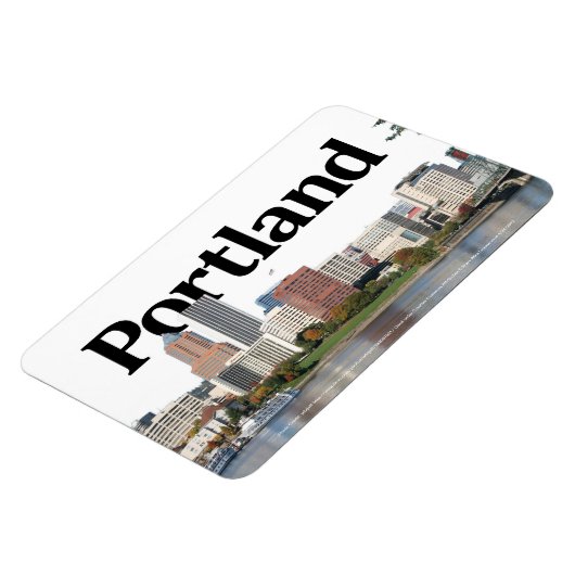 Portland oder Skyline mit Portland im Himmel Magnet (Linke Seite)