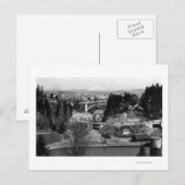 Portland, oder Stadtansicht vom Stadtpark Postkarte (Vorne/Hinten)