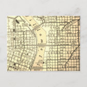 Portland, ODER Vintage Karte (Vorderseite)