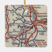 Portland ODER Vintage Karte Keramikornament (Vorderseite)