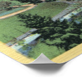 Portland, OR - Aussicht vom Stadtpark Poster (Ecke)