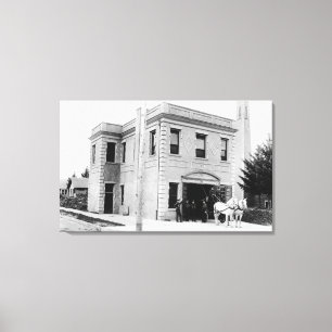 Portland, OR Fire Station #30 Pferdekart Leinwanddruck