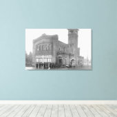 Portland, OR Fire Station View and Tower Leinwanddruck (Insitu (Holzboden))